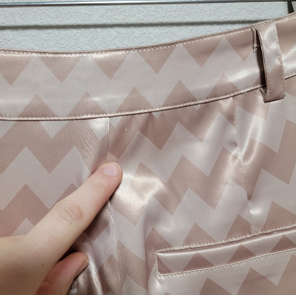 Maniere de voir stretch high rise wide leg pleated trouser zigzag herringbone - Picture 6 of 9